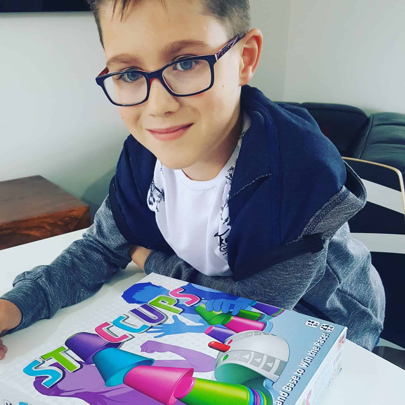 Boy about to play Staccups