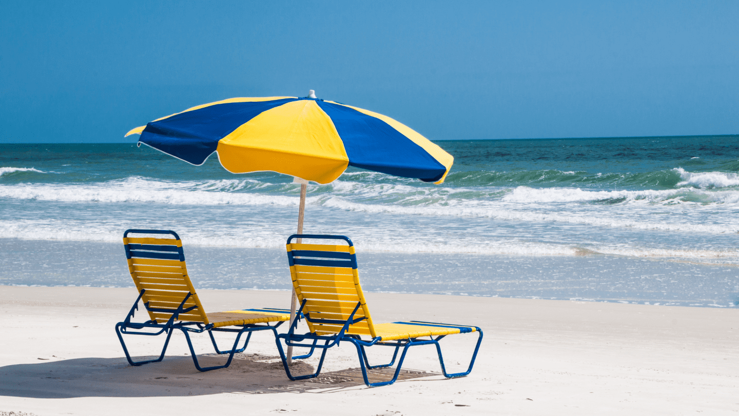 childrens swimming accessories - sunshade and beach chairs