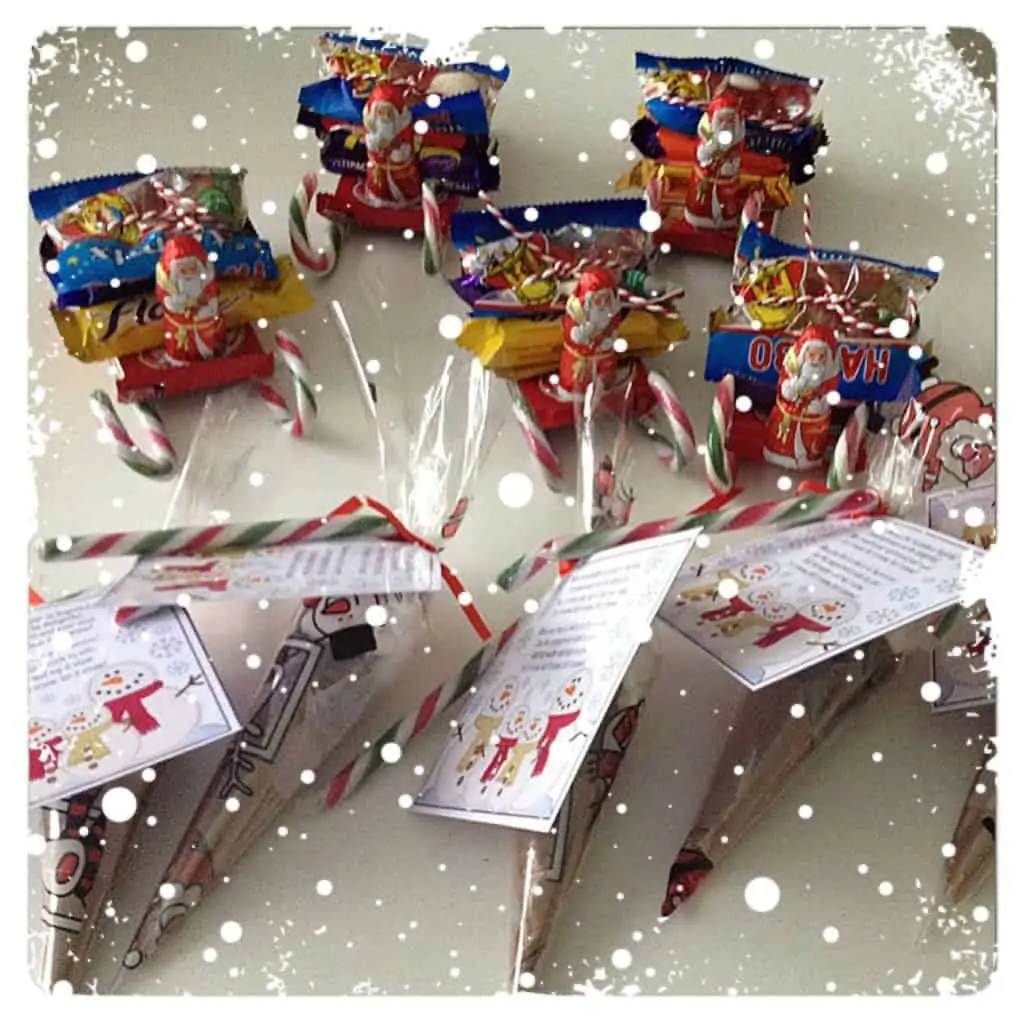 North Pole Breakfast Candy Santa Sleigh and Snowman Soup