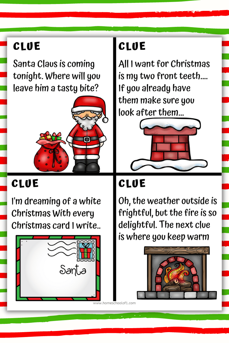 CHRISTMAS SCAVENGER HUNT CLUE