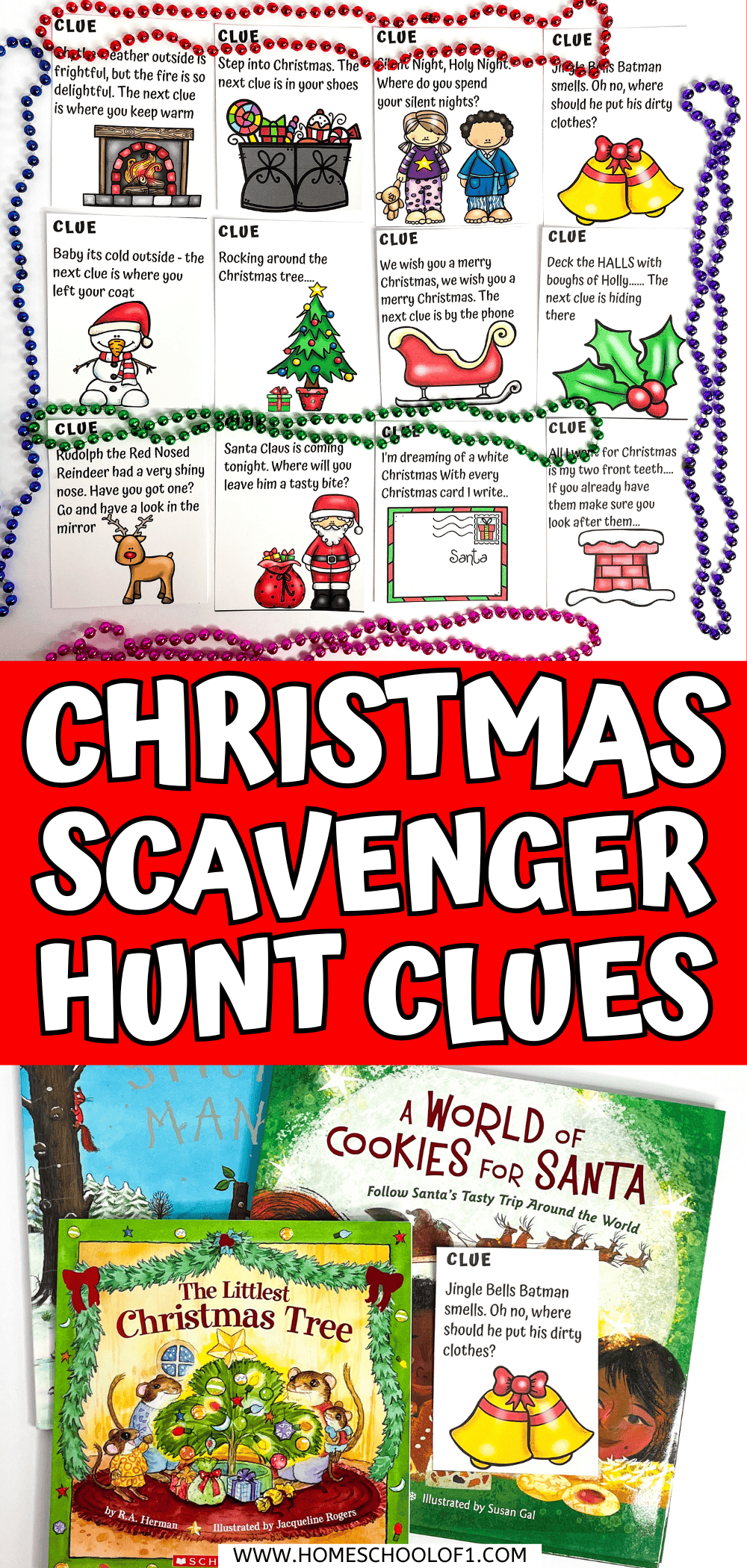 Free Christmas Scavenger Hunt Clues For Kids (Printable Riddles)
