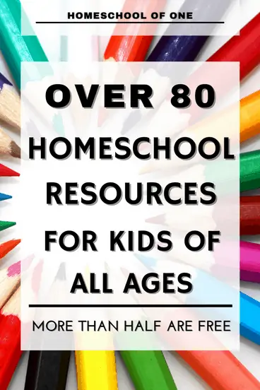 Pencils pointing to the middle. Over 80 home school UK resources for kids of all ages. More than half of these are FREE
