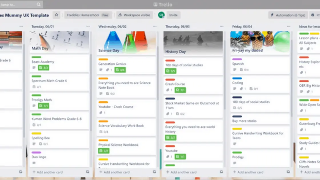 Why Trello for Homeschool is the Best Free Homeschool Scheduler