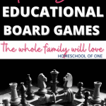 Playing board games is such a great way to bond as a family. With these educational board games you can play them in your homeschool day with no feeling of guilt. The kids will love them and they are learning at the same time. These board games are broken down into subjects for ease of reading, as there is a lot! #boardgames #educationalgames #gameschooling