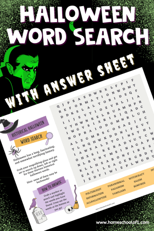 Spooky Halloween Word Search Printable for Older Kids (Free)