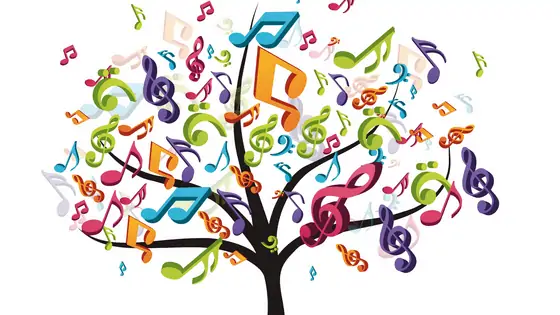 TREE WITH MUSICAL NOTES