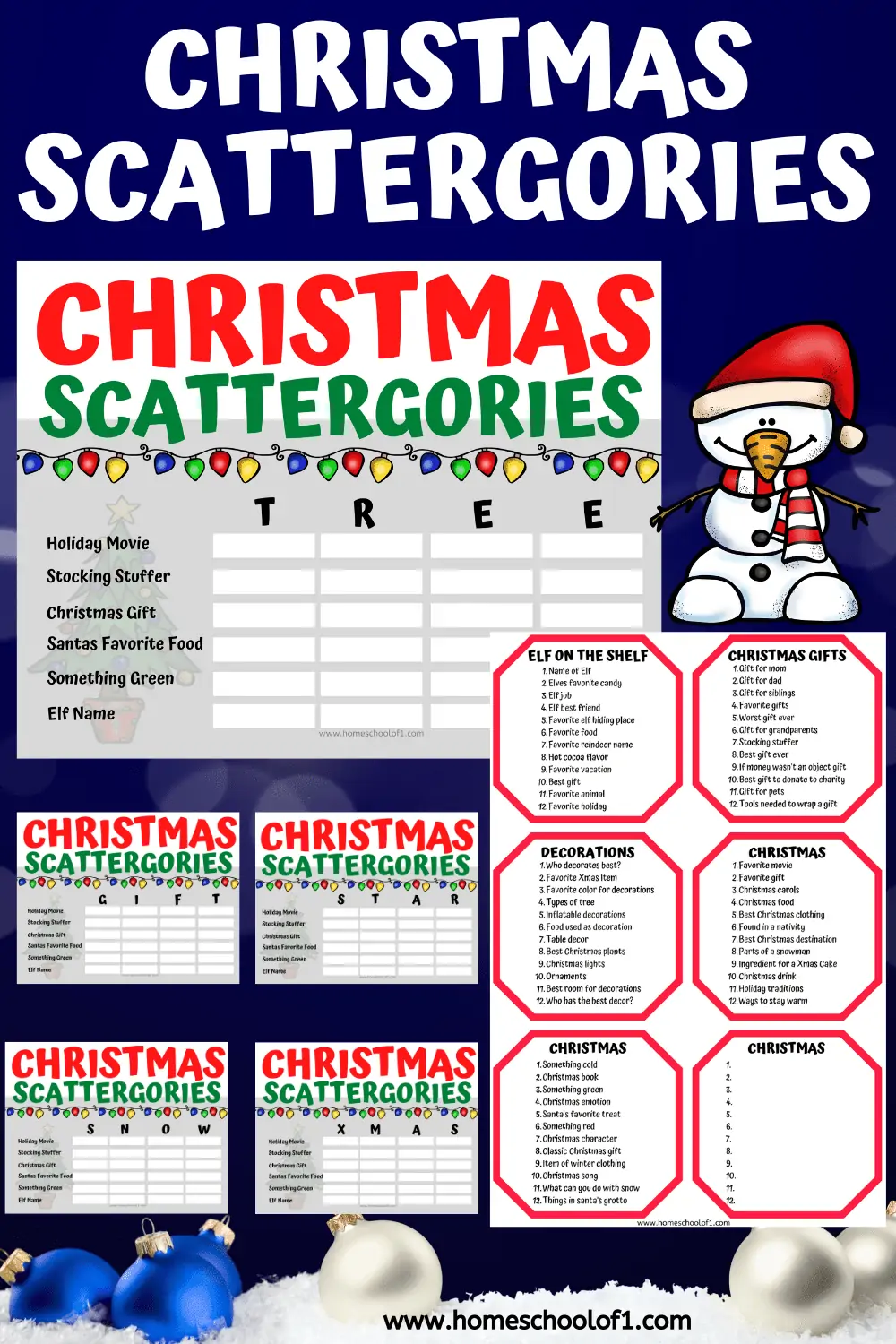 christmas scattergories