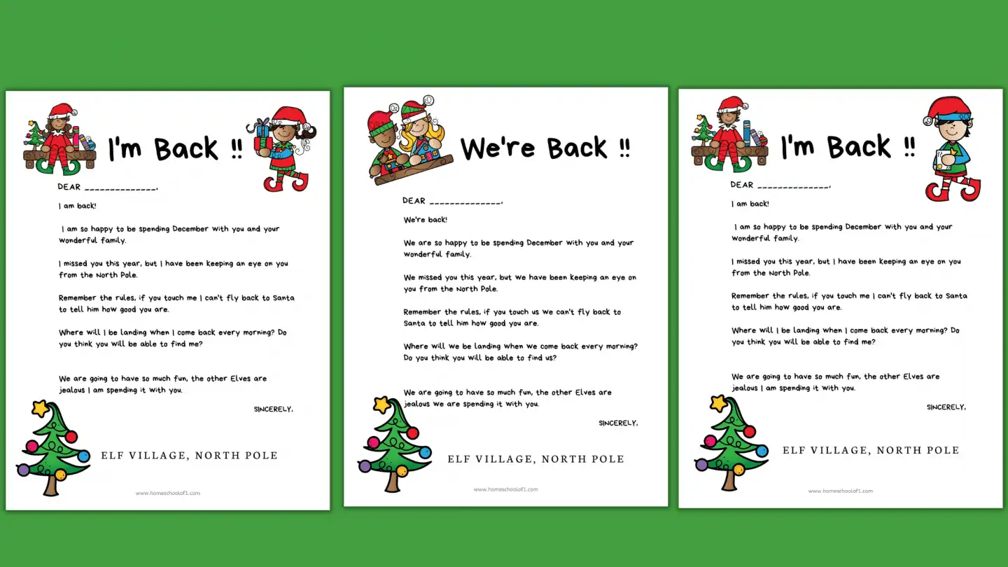 elf arrival letters