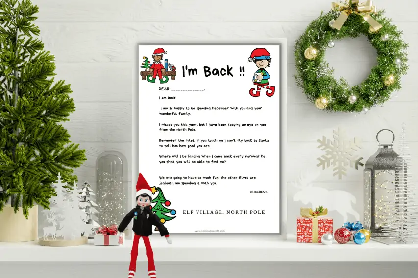 5 Super Cute Free Elf on the Shelf Arrival Letters