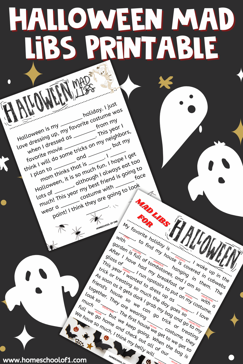 2 free halloween mad libs printables