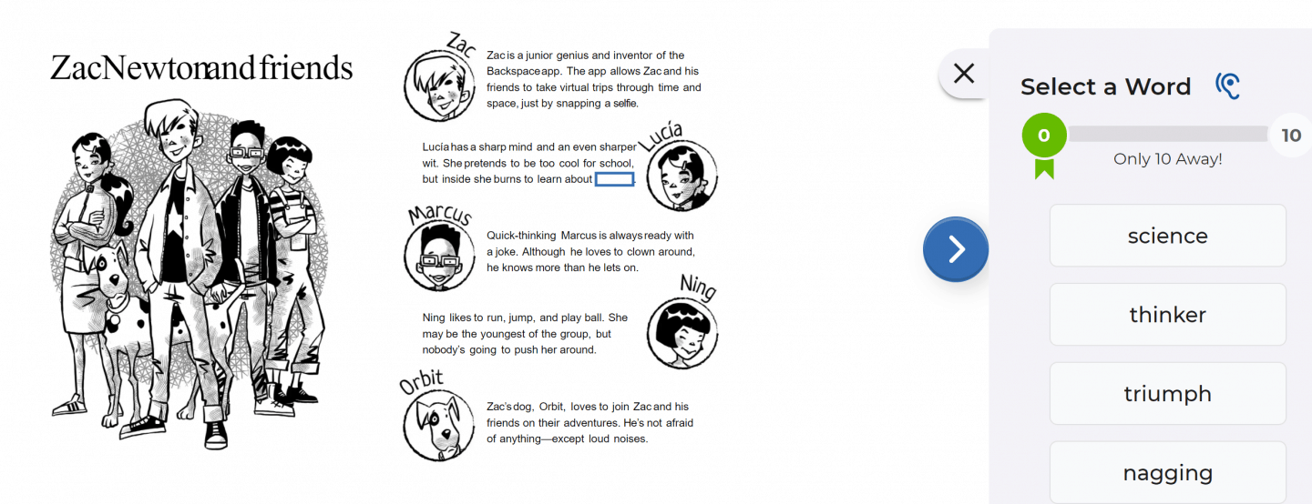 While reading online you get to answer questions as you go. Perfect for reading comprehension.