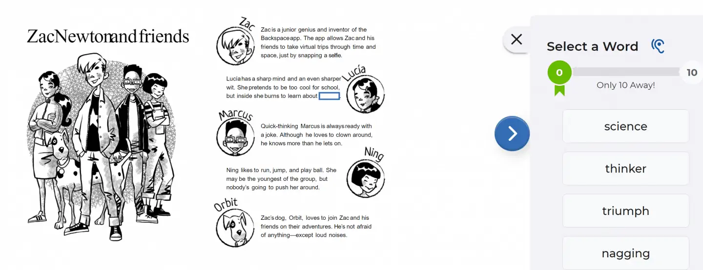 While reading online you get to answer questions as you go. Perfect for reading comprehension.