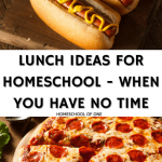lunch ideas for homeschool when you have no time