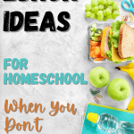 lunch ideas for homeschool