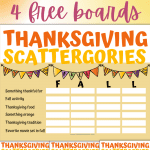 Thanksgiving Scattergories