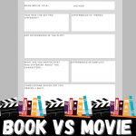 Books vs Movies Comparison Report FREE template. This printable can be used for any book and movie comparison for ages 10-16