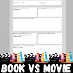 Books vs Movies Comparison Report FREE template. This printable can be used for any book and movie comparison for ages 10-16