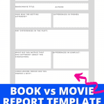 Books vs Movies Comparison Report FREE template.