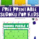 Free Printable Sudoku for Kids (Easy, Medium, Master!)