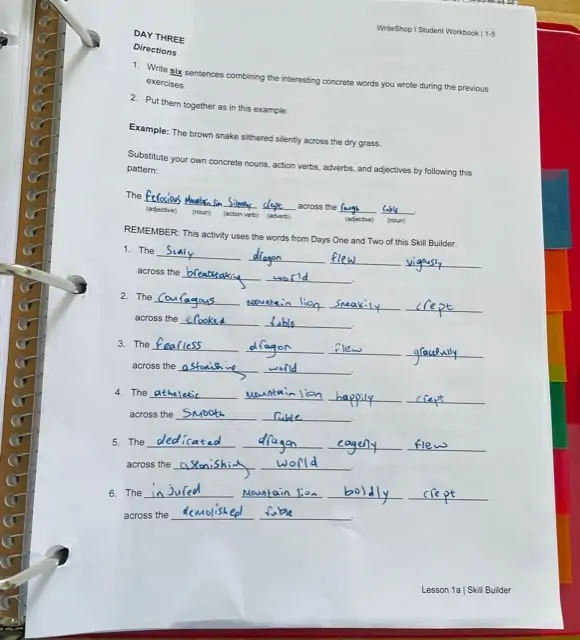 WriteShop Student Workbook Lesson 1