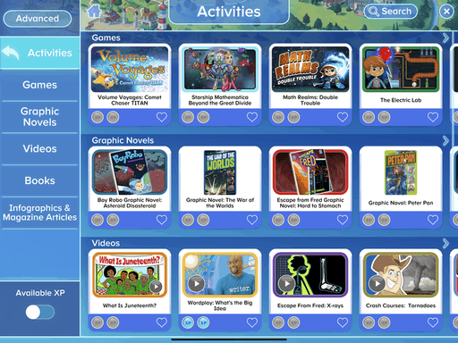 Adventure Academy Activities