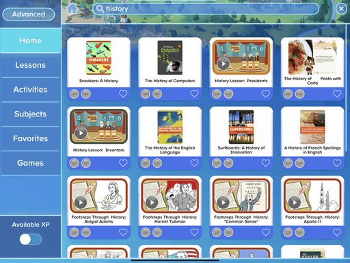 Adventure Academy Search Function