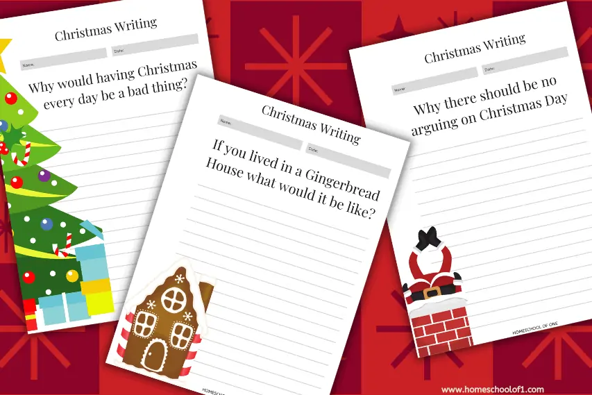 40 FREE Christmas Writing Prompts For Kids Aged 5-14