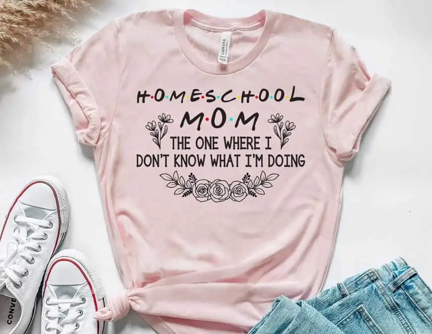 etsy homeschool mom tee