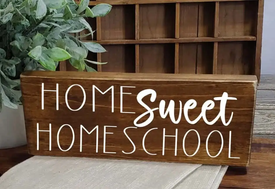 home sweet homeschool sign