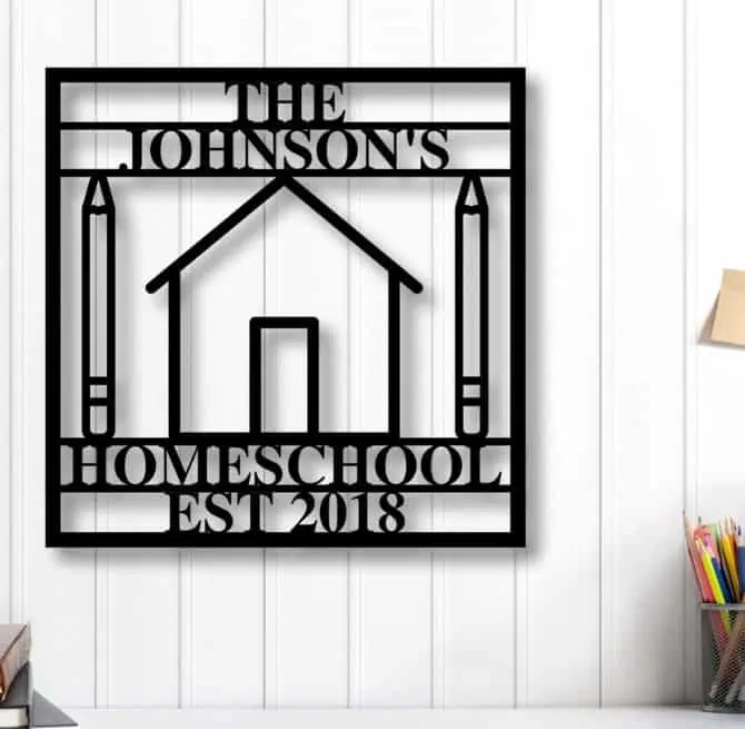 homeschool sign