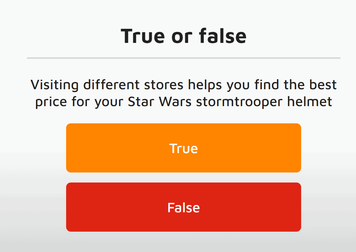 Moneytime true or false question