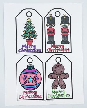 Free Printable Christmas Tags to Color