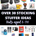 Over 30 of the BEST Kid Stocking Stuffer Ideas for ages 8-15. #stockingstuffers