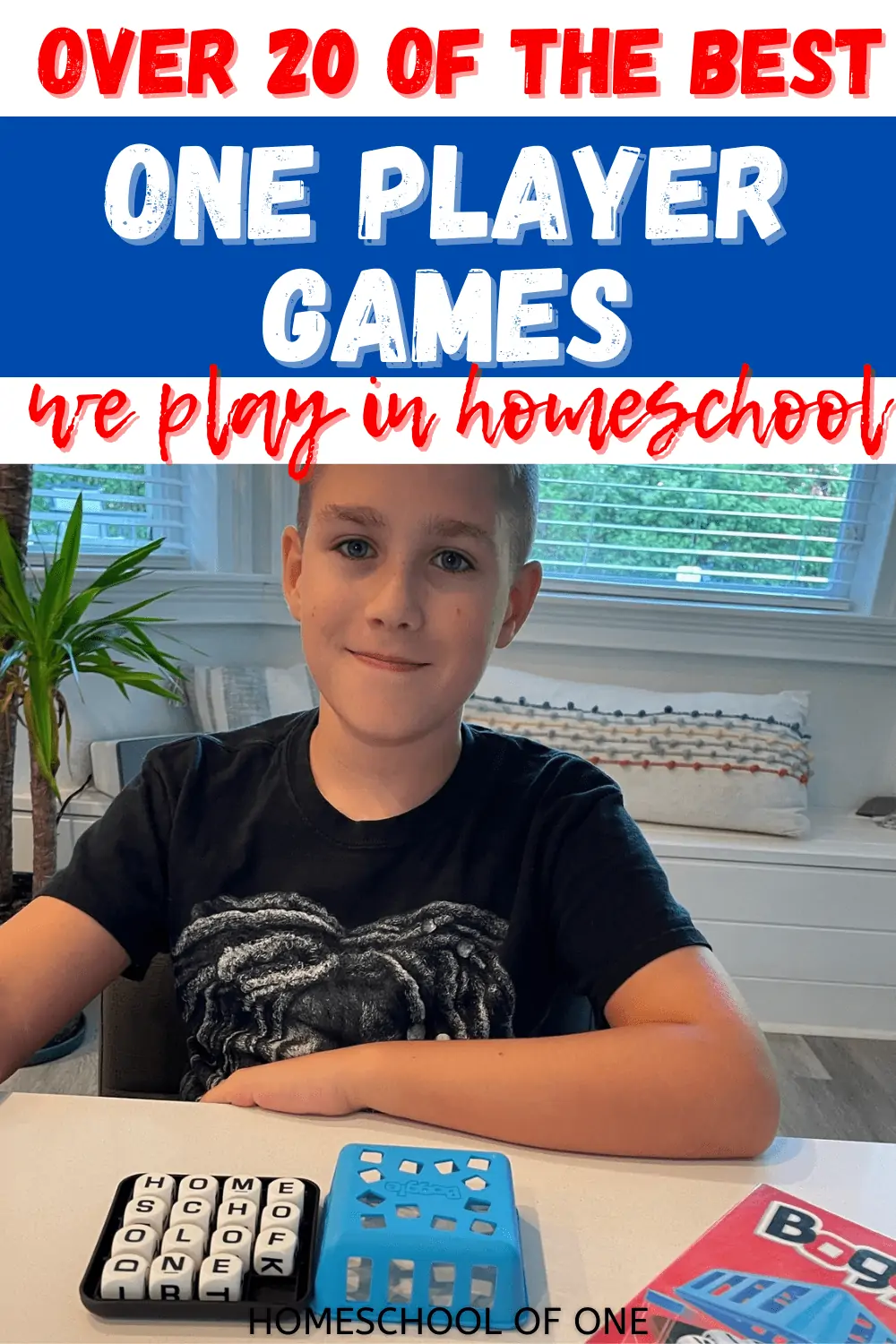 Over 20 of the best one player games we play in homeschool.