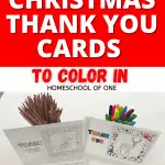 10 Free Christmas Thank You cards that you can download for free and then color in. #coloring #thankyoucards #christmas #gratitude
