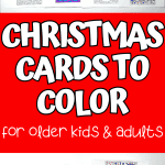 Christmas cards for teens to color