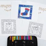 coloring christmas cards