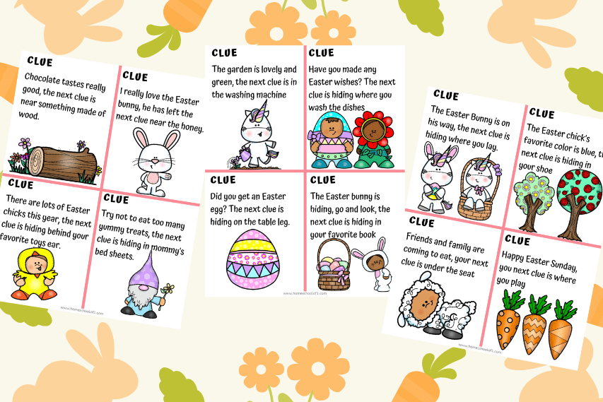 easter treasure hunt clues