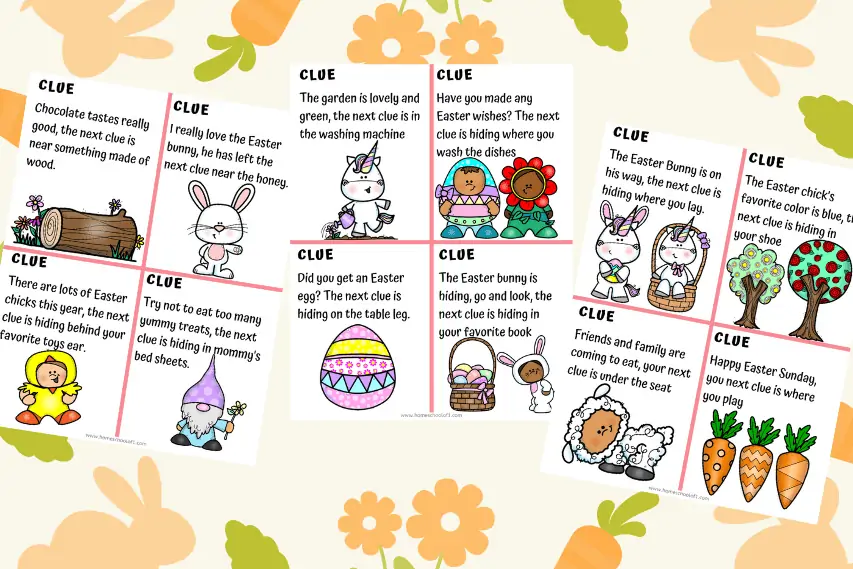Free Easter Scavenger Hunt Clues The Kids Will Love