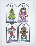 Free Printable Christmas Tags to Color
