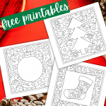 Free printable Christmas coloring cards for adults and kids