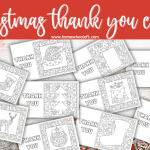 free printable Christmas thank you cards