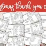 free printable Christmas thank you cards
