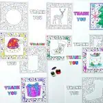 thank you coloring cards