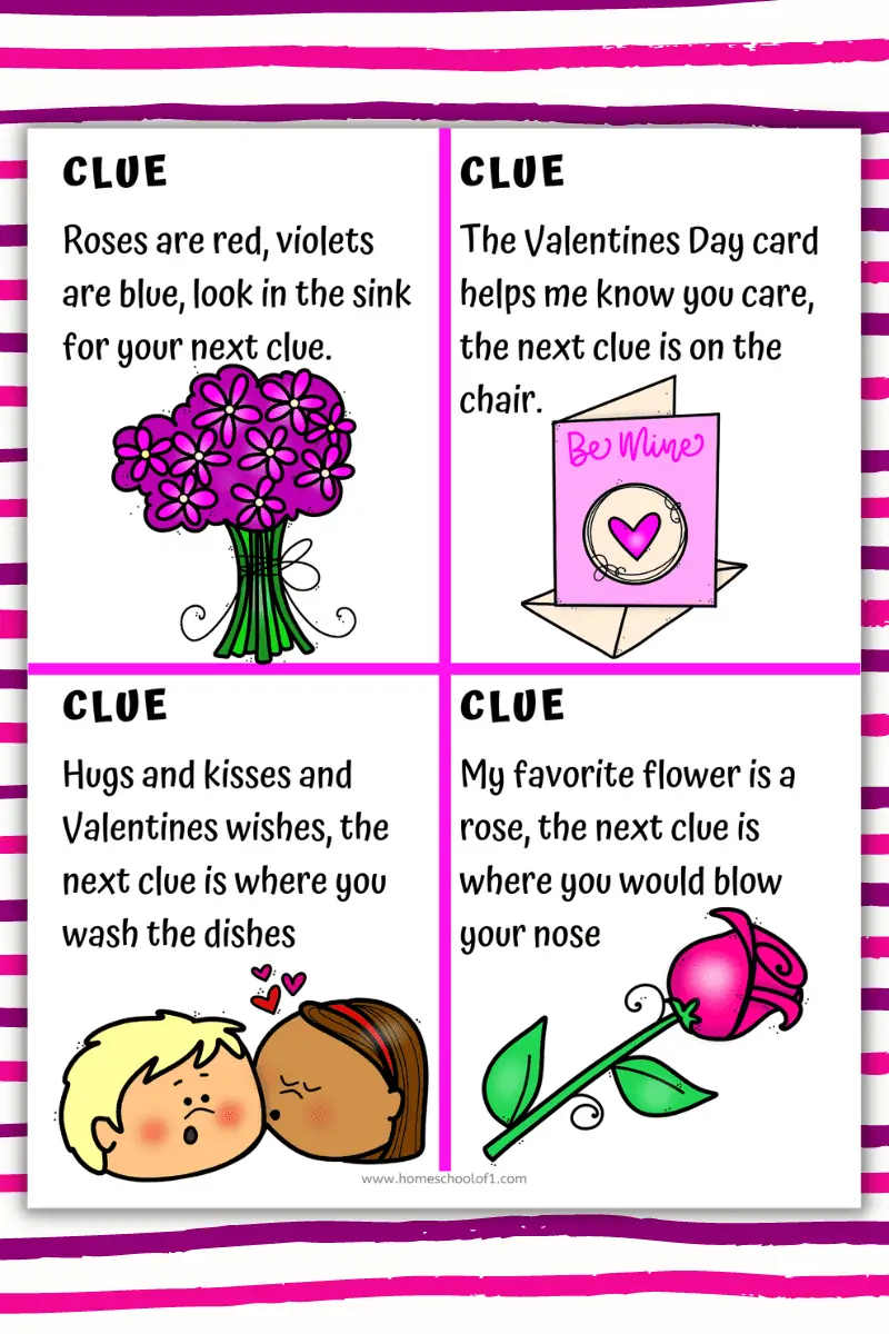 valentine's day scavenger hunt clue