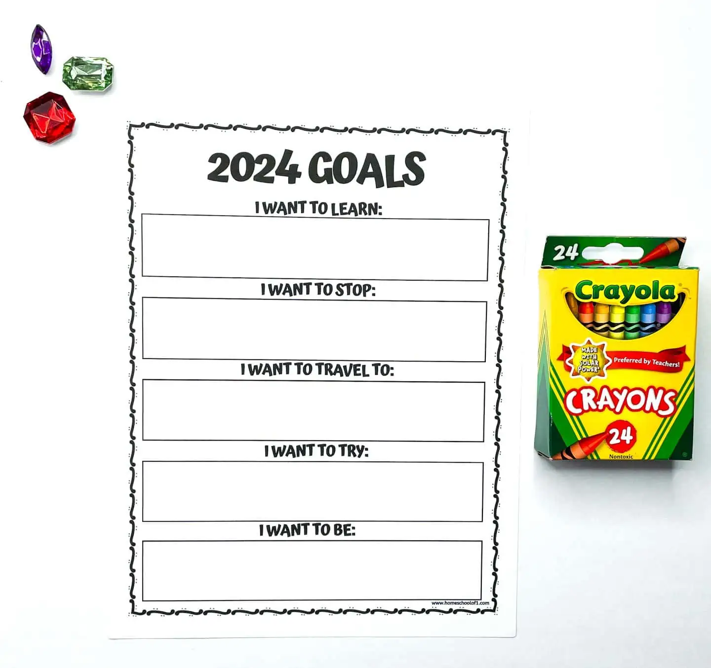 new year's resolution printable 2024