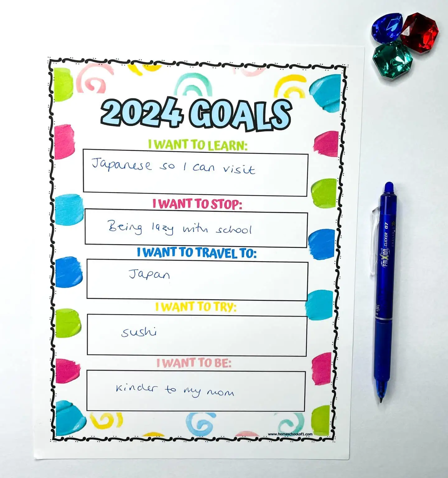 2024 NEW YEARS RESOLUTION PRINTABLE