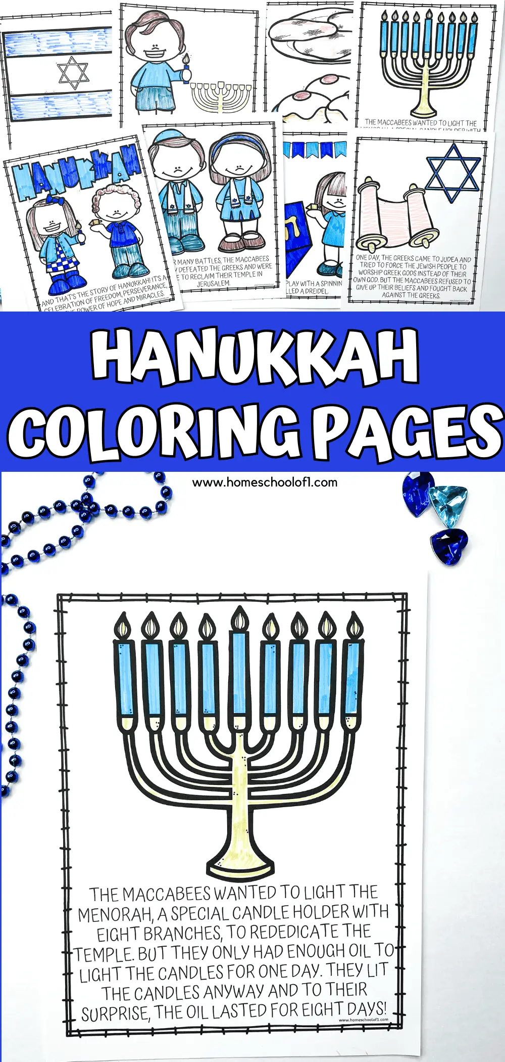 FREE HANUKKAH COLORING PAGES