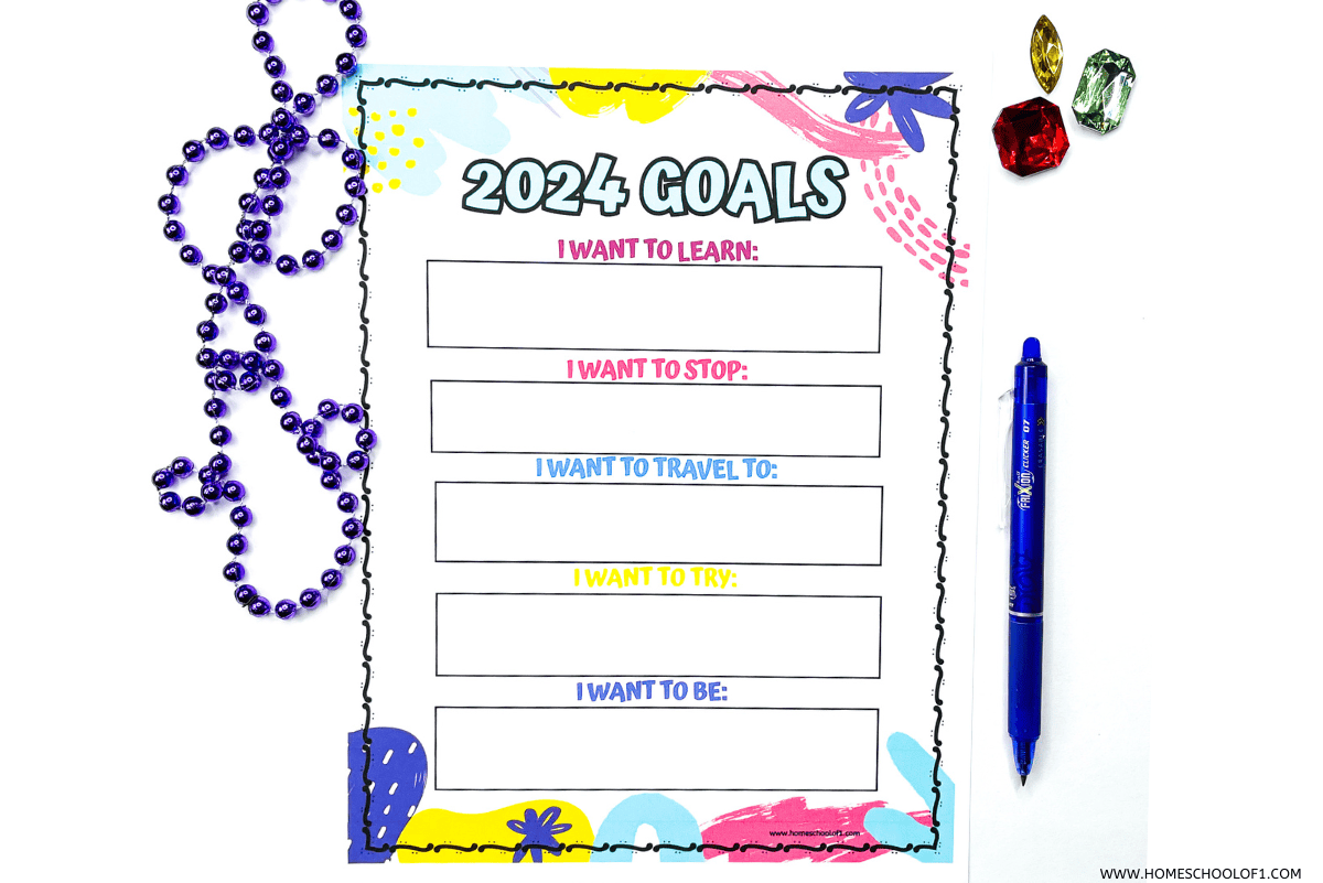 Free New Year's Resolution Printable For Kids in 2024