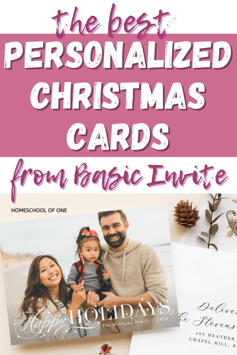 The best personalized Christmas cards from Basic Invite